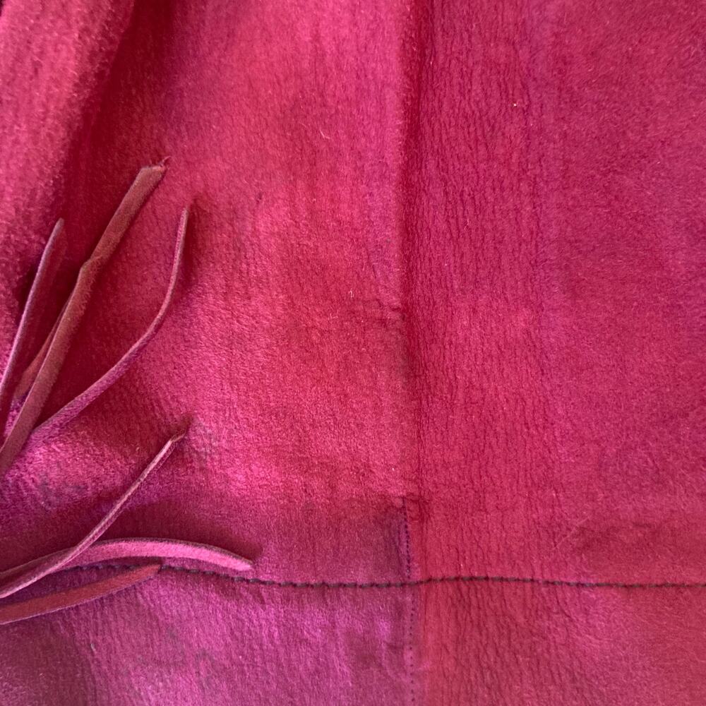 Vintage Burgundy suede cropped jacket ladies medium - Picture 13 of 16